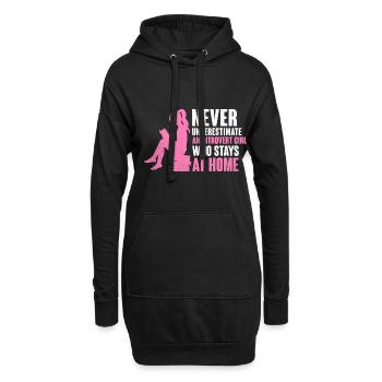Ne sous-estimez jamais les dictons d’une fille introvertie pour - Sweat-shirt à capuche long Femme - noir - Devant