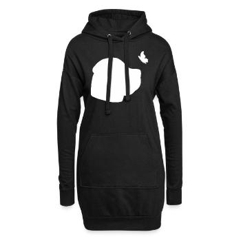 Boerboel Silhouette - Hoodie-Kleid - Schwarz - Vorne