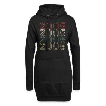 Original 2005 Jahrgang Vintage Geburtstag Retro - Hoodie-Kleid - Schwarz - Vorne