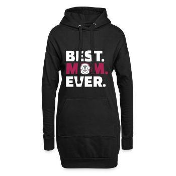 Neufundländer - Hoodie-Kleid - Schwarz - Vorne