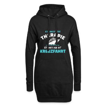 Kreuzfahrt - Hoodie-Kleid - Schwarz - Vorne