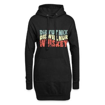 Die tut nix, die will nur Whiskey - Spruch - Hoodie-Kleid - Schwarz - Vorne