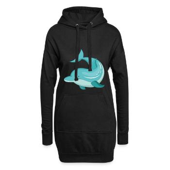 Delfin - Sweat-shirt à capuche long Femme - noir - Devant