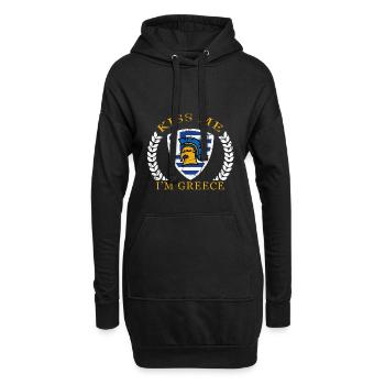 Greece kiss - Hoodie-Kleid - Schwarz - Vorne