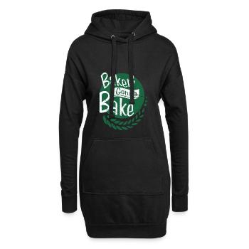 Backen Bäcker Geschenk Leidenschaft Hobby Beruf - Hoodie-Kleid - Schwarz - Vorne