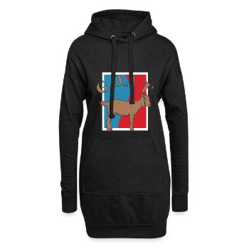 GOAT Ziege lustig Geschenk Brady Tier Geisbock - Hoodie-Kleid - Schwarz - Vorne