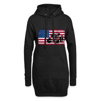 Traktorliebhaber Lustiges Traktorgeschenk - Hoodie-Kleid - Schwarz - Vorne
