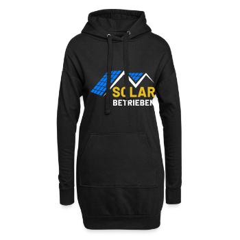 Solar betrieben Photovoltaik Solarenergie Sonne - Hoodie-Kleid - Schwarz - Vorne