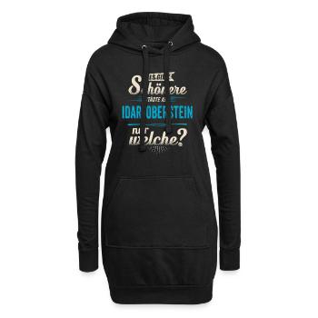 Heimat Stadt - Idar Oberstein - blau retro - - Hoodie-Kleid - Schwarz - Vorne