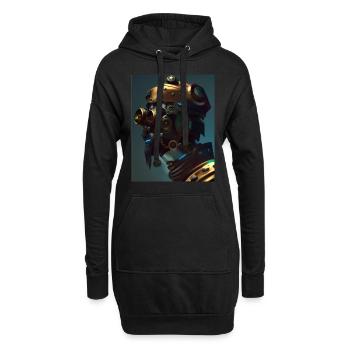 inspiration head - Hoodie Dress - black - Front