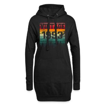 1993 Vintage Geburtstagsgeschenk 1993 Retro - Hoodie-Kleid - Schwarz - Vorne
