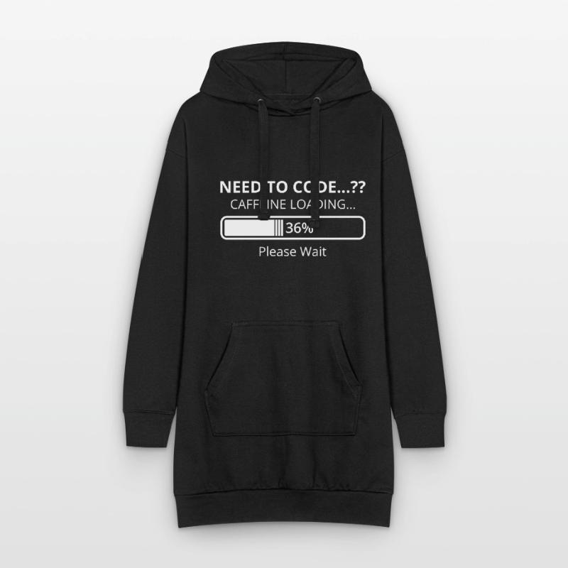 Need To Code Caffeine Loading Please Wait Develope Hoodie-Kleid