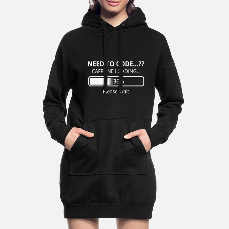 Need To Code Caffeine Loading Please Wait Develope Hoodie-Kleid