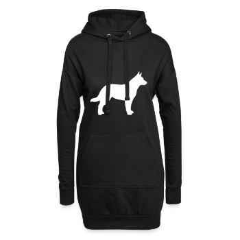 Chien de bétail australien - Sweat-shirt à capuche long Femme - noir - Devant