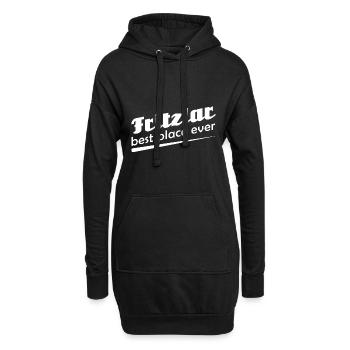 Fritzlar - Stadt best place ever - Hoodie-Kleid - Schwarz - Vorne