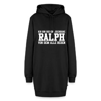 Ralph Name Design - Hoodie-Kleid - Schwarz - Vorne