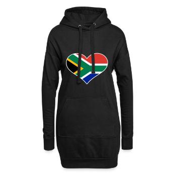 Afrique du Sud - Sweat-shirt à capuche long Femme - noir - Devant
