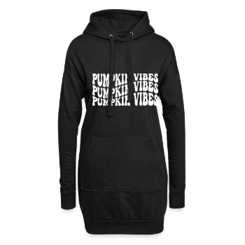 Pumpkin Vibes - Hoodie-Kleid - Schwarz - Vorne