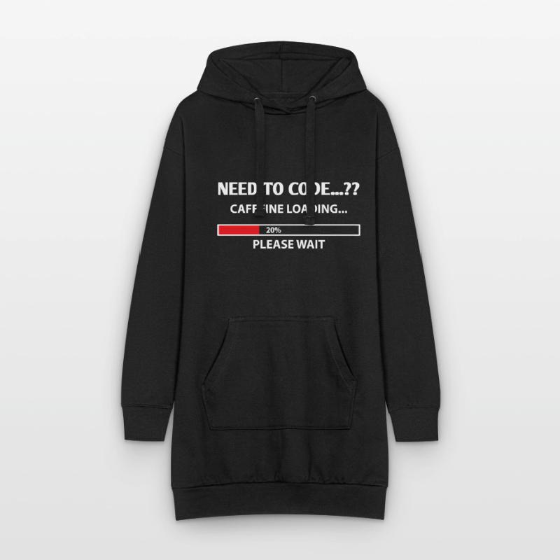 Need To Code Caffeine Loading Please Wait Develope Hoodie-Kleid