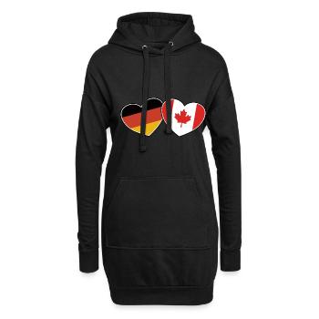 Deutsch Kanadische Freundschaft - Geschenk - Hoodie-Kleid - Schwarz - Vorne