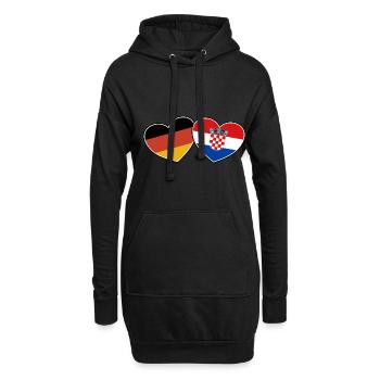 Deutsch Kroatische Freundschaft - Geschenk - Hoodie-Kleid - Schwarz - Vorne