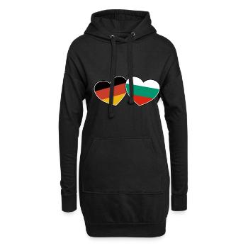 Deutsch Bulgarische Freundschaft - Geschenk - Hoodie-Kleid - Schwarz - Vorne