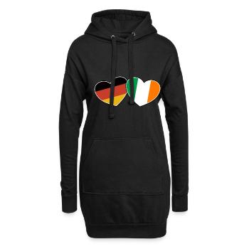 Amitié germano-irlandaise - Cadeau - Sweat-shirt à capuche long Femme - noir - Devant