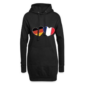 Deutsch Französische Freundschaft - Geschenk - Hoodie-Kleid - Schwarz - Vorne