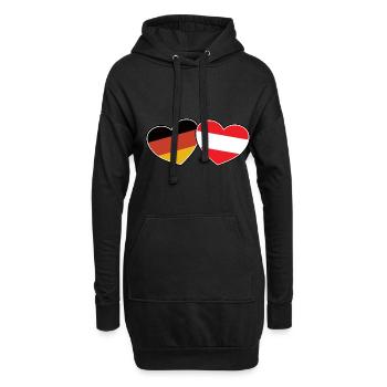 Deutsch Österreichische Freundschaft - Geschenk - Hoodie-Kleid - Schwarz - Vorne
