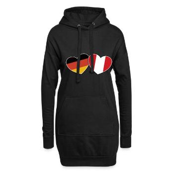 Amitié germano-péruvienne - Cadeau - Sweat-shirt à capuche long Femme - noir - Devant