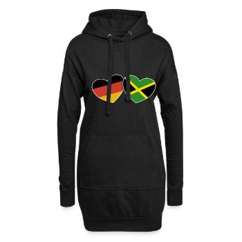 Amitié germano-jamaïcaine - Cadeau - Sweat-shirt à capuche long Femme - noir - Devant