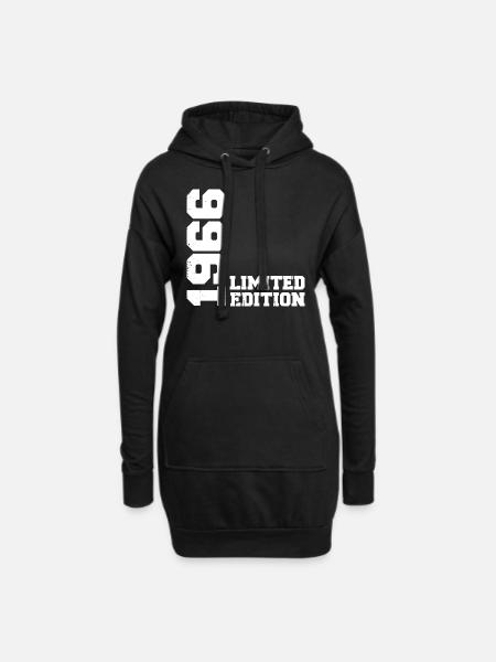 Jahrgang 1966 Klassiker 1966 Jubiläumsgeschenk - Hoodie-Kleid - Schwarz
