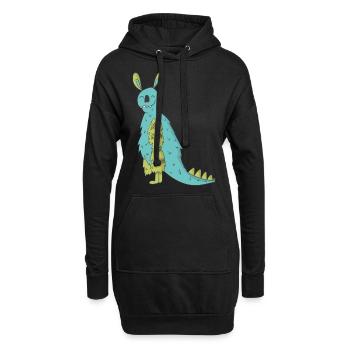 Monster - Hoodie-Kleid - Schwarz - Vorne