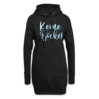 Keine Böcke - Hoodie-Kleid - Schwarz - Vorne