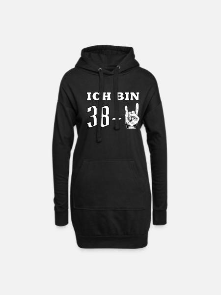 40. Geburtstag Heavy Metal und Rock Fan Metalhead - Hoodie-Kleid - Schwarz
