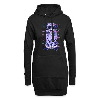 Anime Manga Kawaii au Manga Anime Japonais - Sweat-shirt à capuche long Femme - noir - Devant