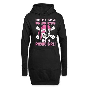 Pas de princesse pirate fille - Sweat-shirt à capuche long Femme - noir - Devant