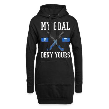 Sur le hockey de hockey cadeau de gardien de but - Sweat-shirt à capuche long Femme - noir - Devant