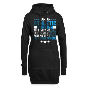 Ich bin ein Atheletiktrainer - Hoodie-Kleid - Schwarz - Vorne