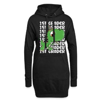 Enfant de l’école T-Rex Dino Jeune Scolarisation - Sweat-shirt à capuche long Femme - noir - Devant