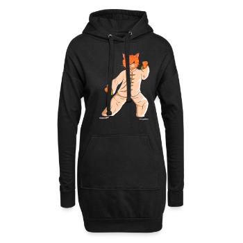 Tai Chi-Lehrer Tai Chi Katze - Hoodie-Kleid - Schwarz - Vorne