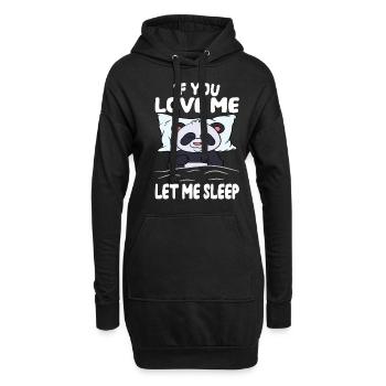 Lass Mich Schlafen Panda - Hoodie-Kleid - Schwarz - Vorne