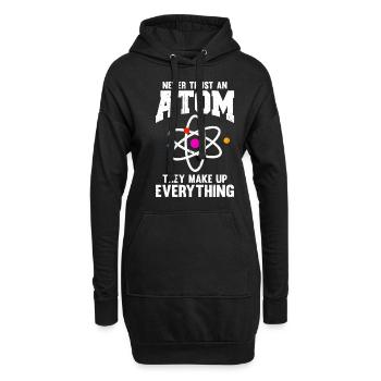 Ne faites jamais confiance à un atome de chimie - Sweat-shirt à capuche long Femme - noir - Devant