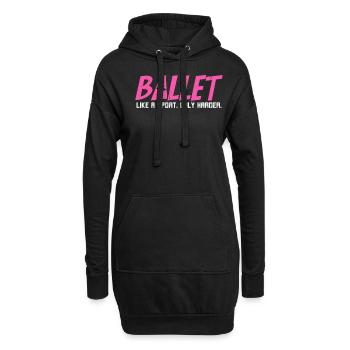 Danseur de ballet Le ballet comme un sport - Sweat-shirt à capuche long Femme - noir - Devant