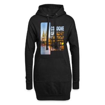 Cologne Allemagne Ville Skyline Accueil Amour - Sweat-shirt à capuche long Femme - noir - Devant