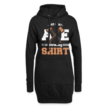 C’est ma chemise de lancer de hache - Sweat-shirt à capuche long Femme - noir - Devant
