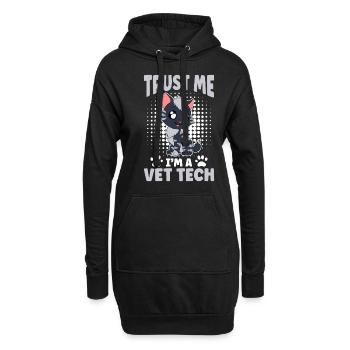 Croyez-moi, je suis un technicien vétérinaire - Sweat-shirt à capuche long Femme - noir - Devant