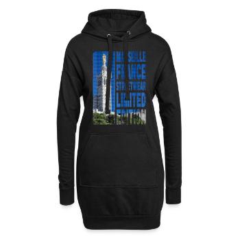 Marseille Frankreich Stadt Skyline Heimat Liebe - Hoodie-Kleid - Schwarz - Vorne