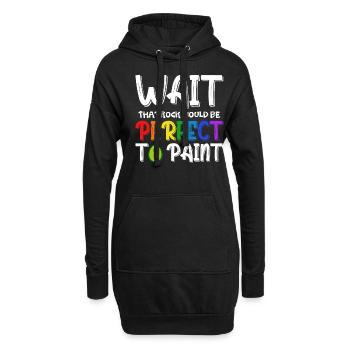 Attendez que le rocher soit parfait pour peindre - Sweat-shirt à capuche long Femme - noir - Devant
