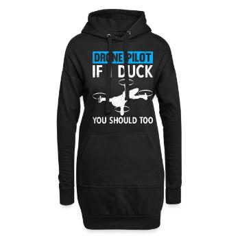 Pilote de drone si je vous esquive aussi - Sweat-shirt à capuche long Femme - noir - Devant